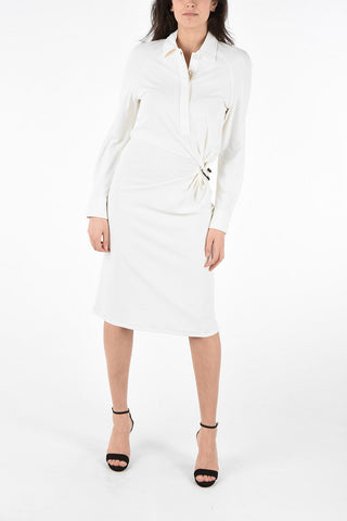Jersey Draped Long Sleeve Dress