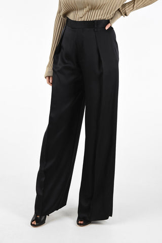 Single Pleat Palazzo Pants with Hidden Closure 