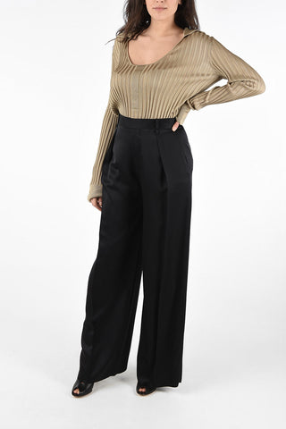 Single Pleat Palazzo Pants with Hidden Closure 