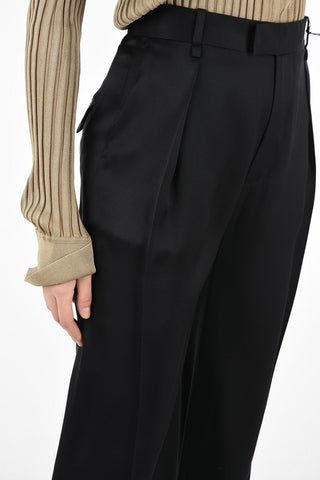Single Pleat Palazzo Pants with Hidden Closure 