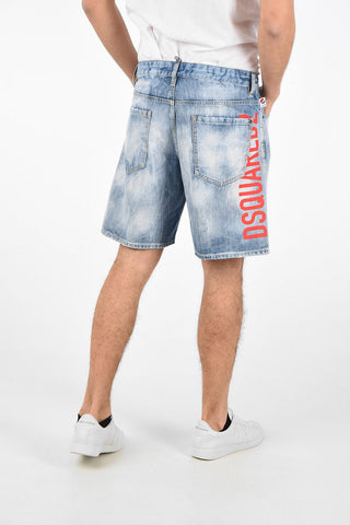PEPSI Vintage Effect Stonewashed Shorts