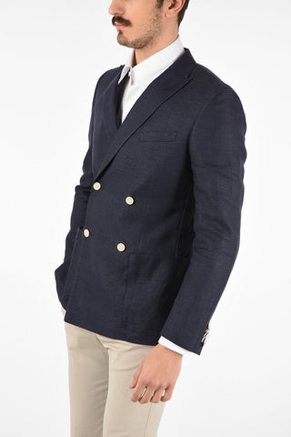 CC COLLECTION side vents peak lapel double-breasted REWARD blazer drop 7R