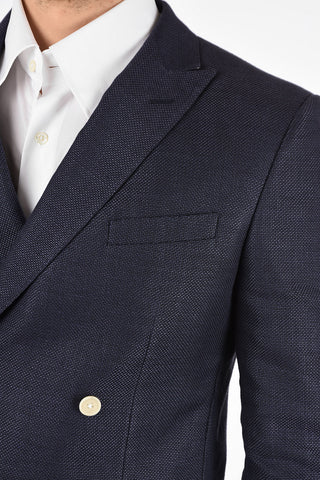 CC COLLECTION side vents peak lapel double-breasted REWARD blazer drop 7R