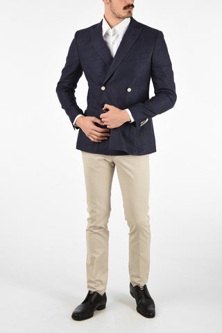 CC COLLECTION side vents peak lapel double-breasted REWARD blazer drop 7R