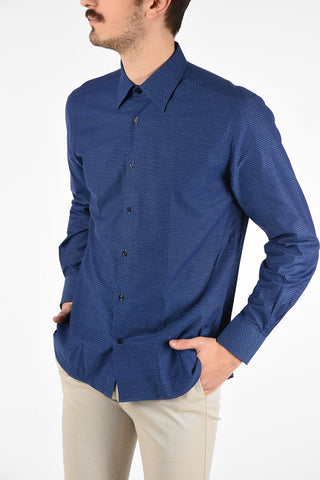 CC COLLECTION polka dot SARTORIALE spread collar shirt