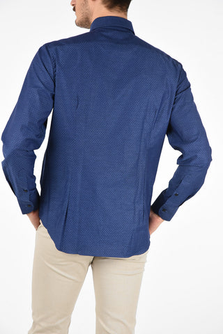CC COLLECTION polka dot SARTORIALE spread collar shirt