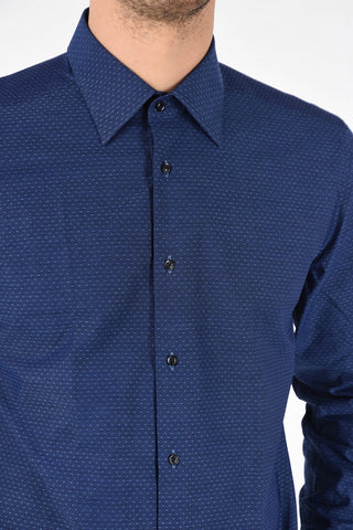 CC COLLECTION polka dot SARTORIALE spread collar shirt