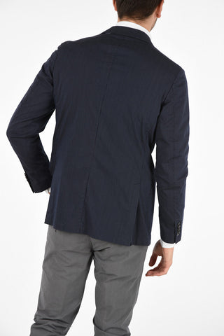 ID tattersall check side vents patch pocket IDENTITY 2-button blazer drop 7R