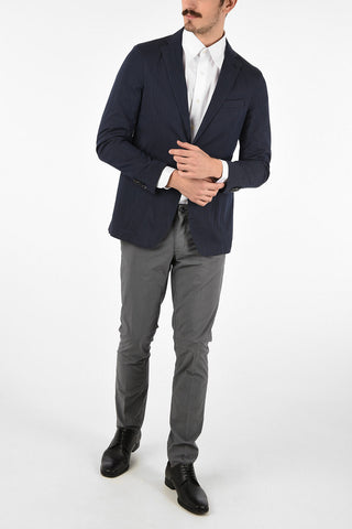 ID tattersall check side vents patch pocket IDENTITY 2-button blazer drop 7R