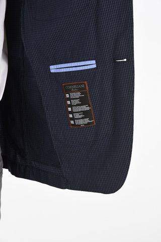 ID tattersall check side vents patch pocket IDENTITY 2-button blazer drop 7R