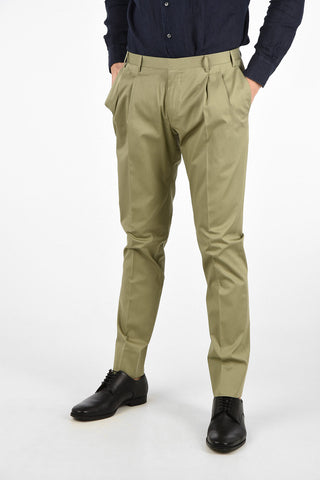 CC COLLECTION Mid-rise waist slanted pocket double pleat RESET trousers