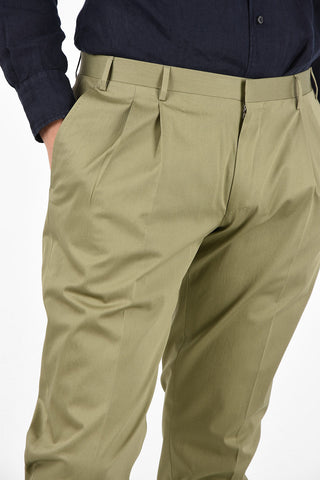 CC COLLECTION Mid-rise waist slanted pocket double pleat RESET trousers