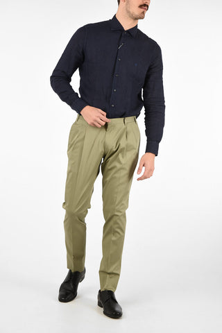 CC COLLECTION Mid-rise waist slanted pocket double pleat RESET trousers