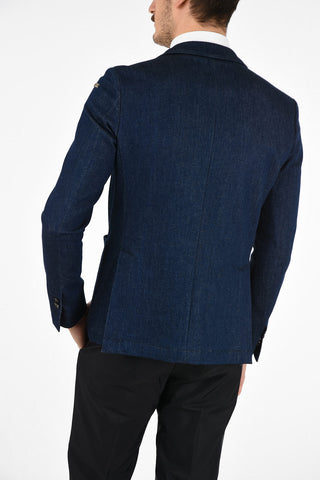 CC COLLECTION  denim SW-FINITO side vents 2-button blazer drop 8R