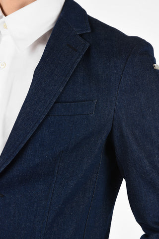 CC COLLECTION  denim SW-FINITO side vents 2-button blazer drop 8R