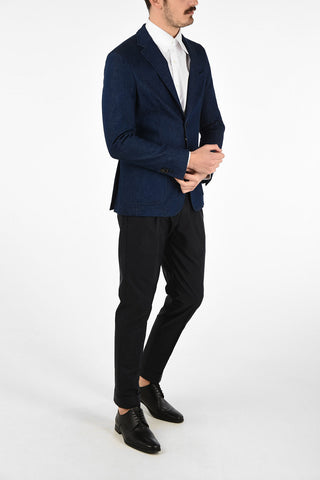 CC COLLECTION  denim SW-FINITO side vents 2-button blazer drop 8R