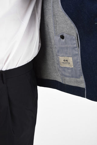 CC COLLECTION  denim SW-FINITO side vents 2-button blazer drop 8R
