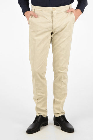 CC COLLECTION Mid-rise waist slanted pocket chinos