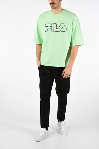 NERO Embroidered Oversized NIK Crew Neck T-Shirt