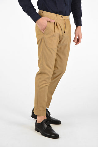 CC COLLECTION double pleat REWARD cuffed hem trousers