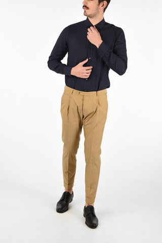CC COLLECTION double pleat REWARD cuffed hem trousers