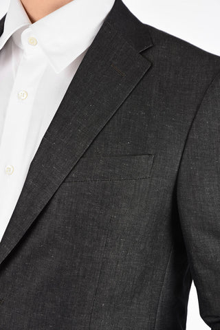 CC COLLECTION flax and cotton REWARD side vents 2-button blazer drop 7R