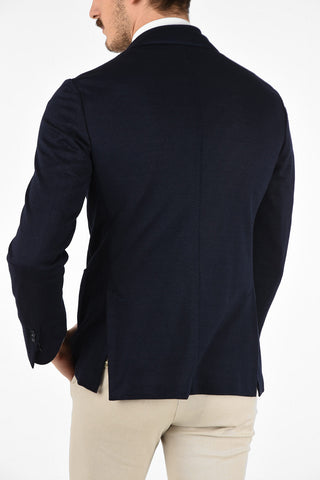 ID Flax Blazer with Notch Lapel and Removable Chest Piece