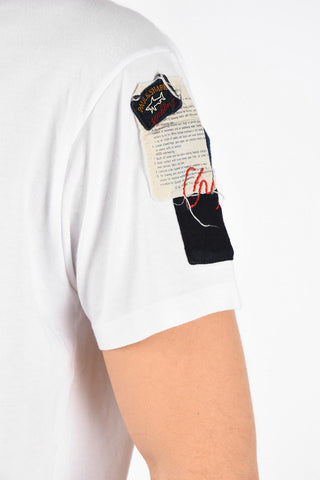 GREG LAUREN Cotton Embroidered Oversized Crew-Neck T-Shirt