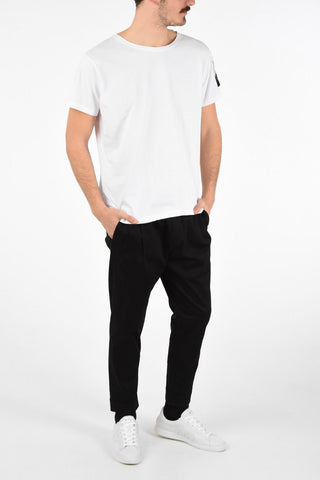 GREG LAUREN Cotton Embroidered Oversized Crew-Neck T-Shirt