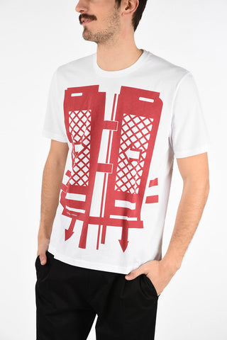 Cotton Printed FLATPACK Crew-Neck T-Shirt