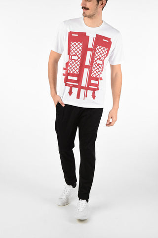 Cotton Printed FLATPACK Crew-Neck T-Shirt