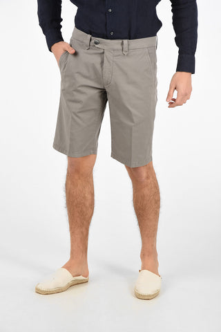 ID Mid-rise waist jetted pocket bermuda shorts