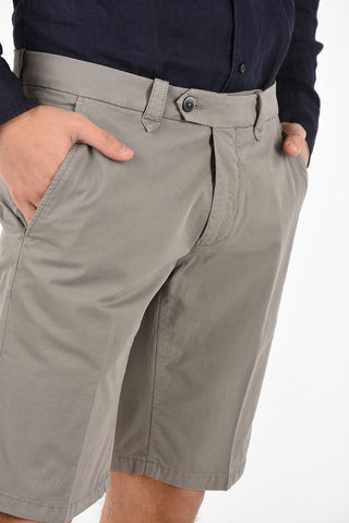 ID Mid-rise waist jetted pocket bermuda shorts