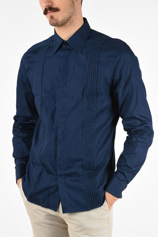 CC COLLECTION  spread collar pin tuck shirt