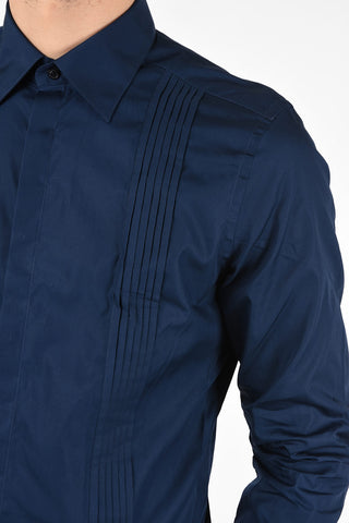 CC COLLECTION  spread collar pin tuck shirt