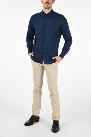 CC COLLECTION  spread collar pin tuck shirt