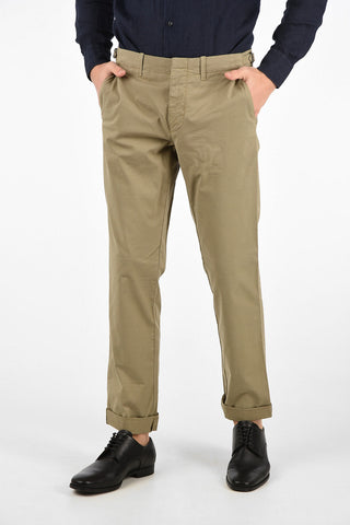 ID Mid-rise waist jetted pocket chinos