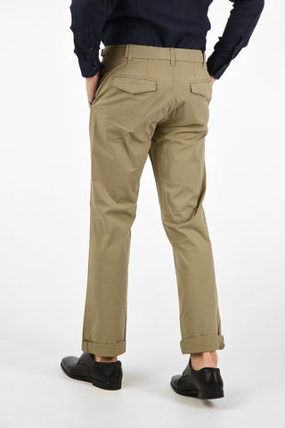 ID Mid-rise waist jetted pocket chinos
