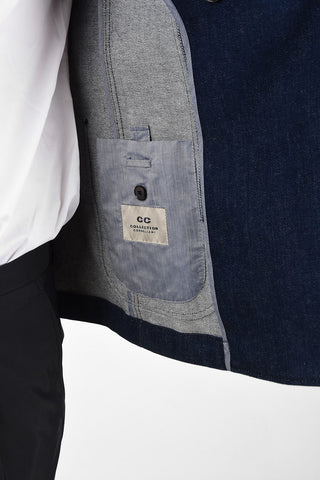 CC COLLECTION giacca doppio petto SW-FINITO denim drop 8R revers a lancia