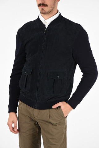 CC COLLECTION O.WEAR suede leather full zip outerwear jacket
