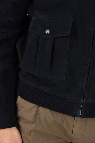 CC COLLECTION O.WEAR suede leather full zip outerwear jacket