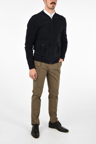 CC COLLECTION O.WEAR suede leather full zip outerwear jacket