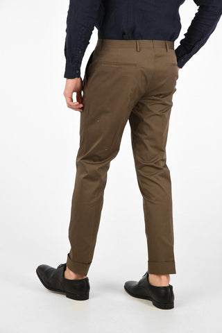 CC COLLECTION Mid-rise waist double pleat cuffed hem RESET trousers