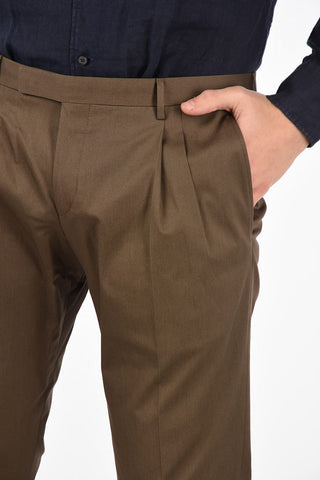 CC COLLECTION Mid-rise waist double pleat cuffed hem RESET trousers