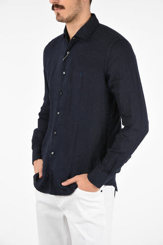 camicia in lino collo francese