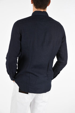 camicia in lino collo francese