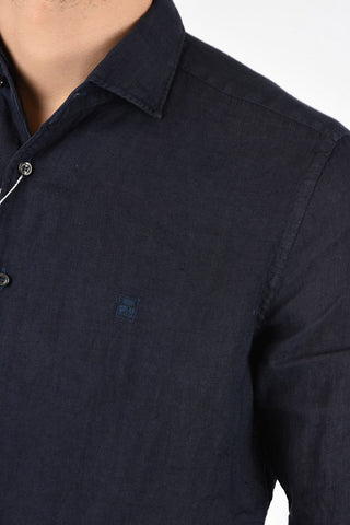 camicia in lino collo francese