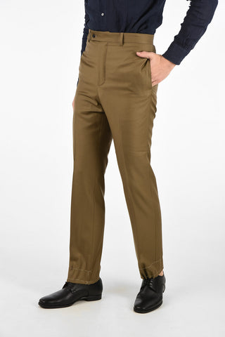 pantalone a una pince a vita alta e tasca diagonale
