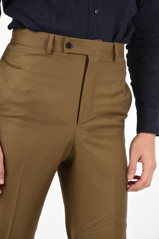 pantalone a una pince a vita alta e tasca diagonale