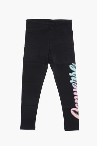 Leggings a Vita Alta con Stampa Logo Laterale